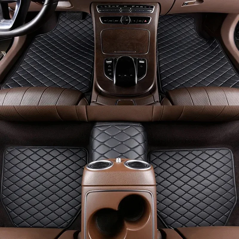Leather Cleaner Interior - 車のフロアマット 5 個 PU レザーユニバーサル品質防水自動フットパッドプロテクター自動車インテリア車のインテリアアクセサリー