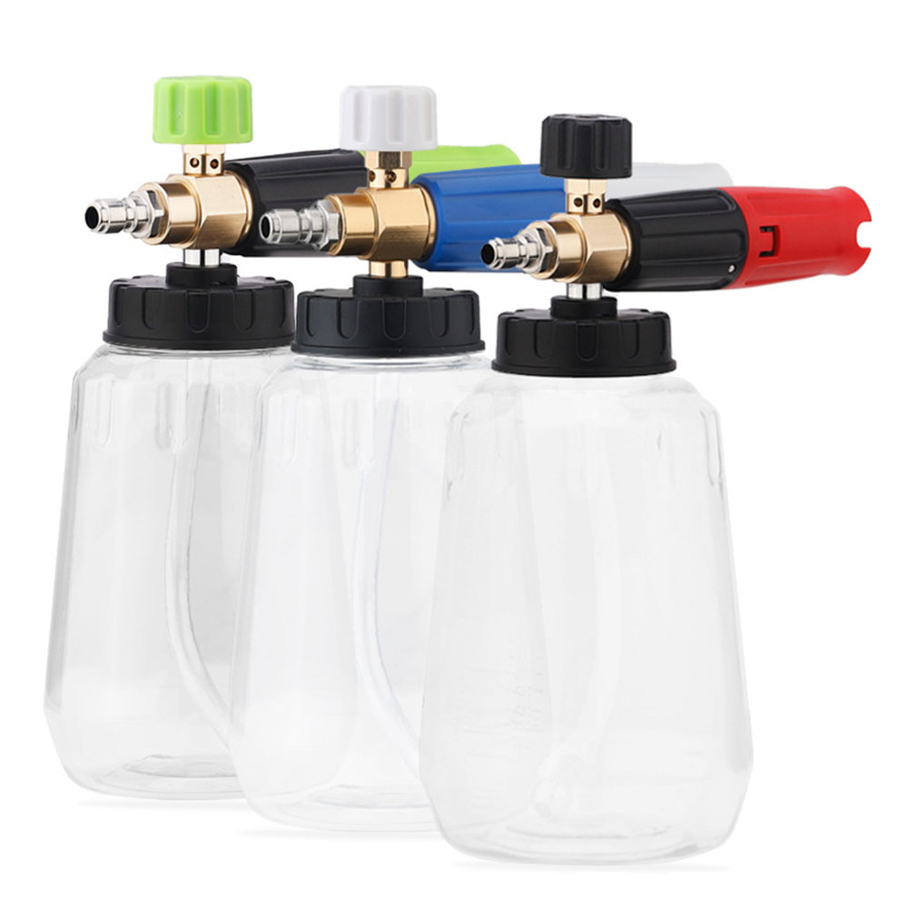 Pressure Washer Foam Gun - アップグレードされた洗車機スノーフォームランス高圧洗浄機石鹸噴霧器ガン車のクリーニングツール 1L 石鹸ボトル