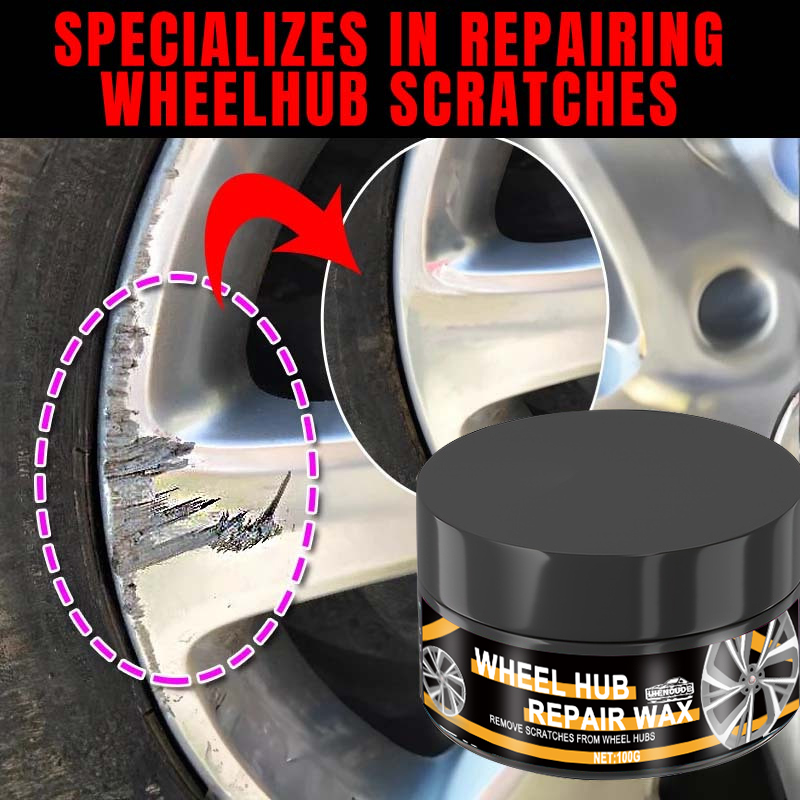 Wheel Cleaner Alloy - 1 ピース 100 グラムユニバーサルホイールハブ修理キット、車のホイールケア研磨ペースト、高品質ホイールハブケアワックス、痕跡のない傷修理、無料スポンジ