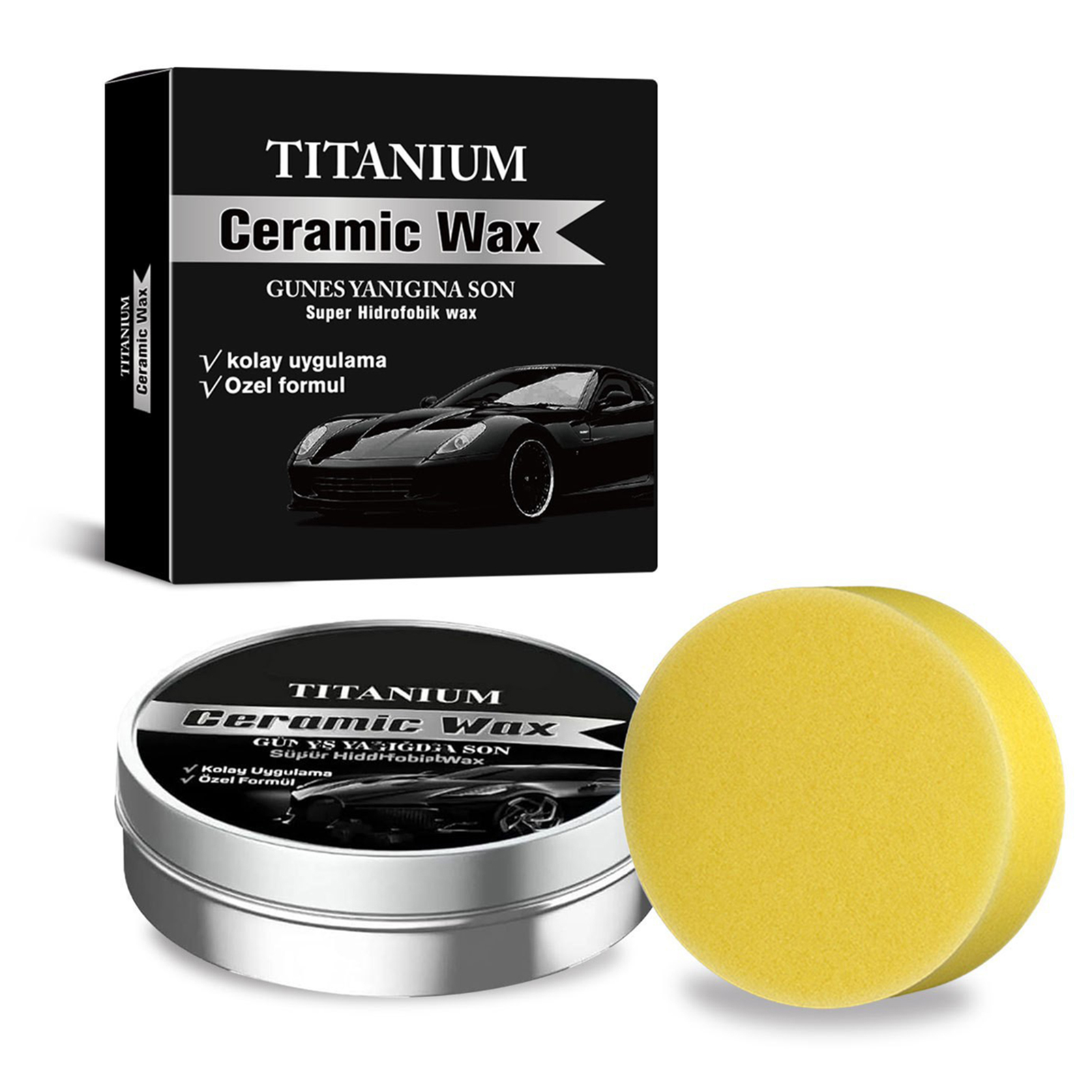 Car Wax Ceramic Coating - 100g セラミックワックスクリーム セラミックカーコーティングワックス カーケアポリッシュ 自動車傷修復リムーバーワックス 外装塗装保護用