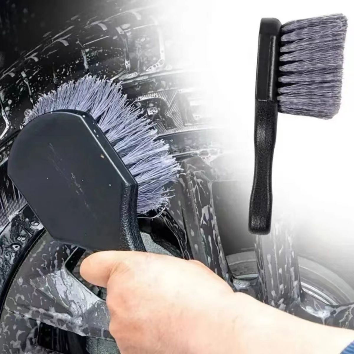 Detailing Brush Set - 車の車輪のクリーニングブラシセット,ディテールブラシ,ショートハンドル,タイヤ,車のメンテナンスアクセサリー