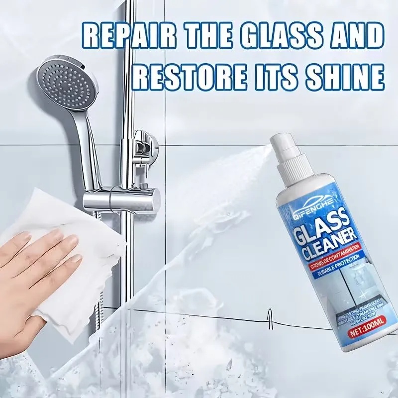 Glass Cleaner Streak - QIFENGHEの筋残りしないガラスクリーナー、長持ちする透明感のある輝き
