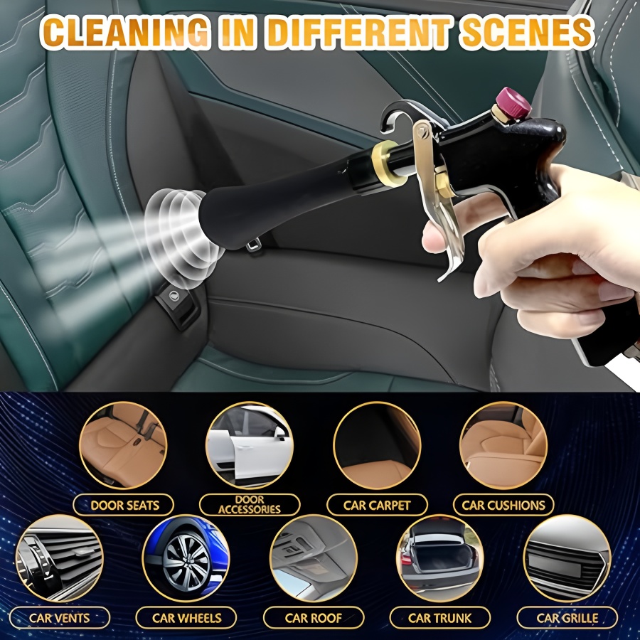 エアブローガン 車内清掃ガン 高圧車内清掃ツール 表面の汚れ - Dirt Brush Interior のレビューと価格