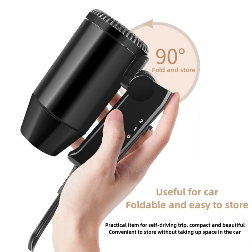 ポータブル 12V 車のヘアドライヤーホットコールド折りたた - Dryer Car Blower のレビューと価格