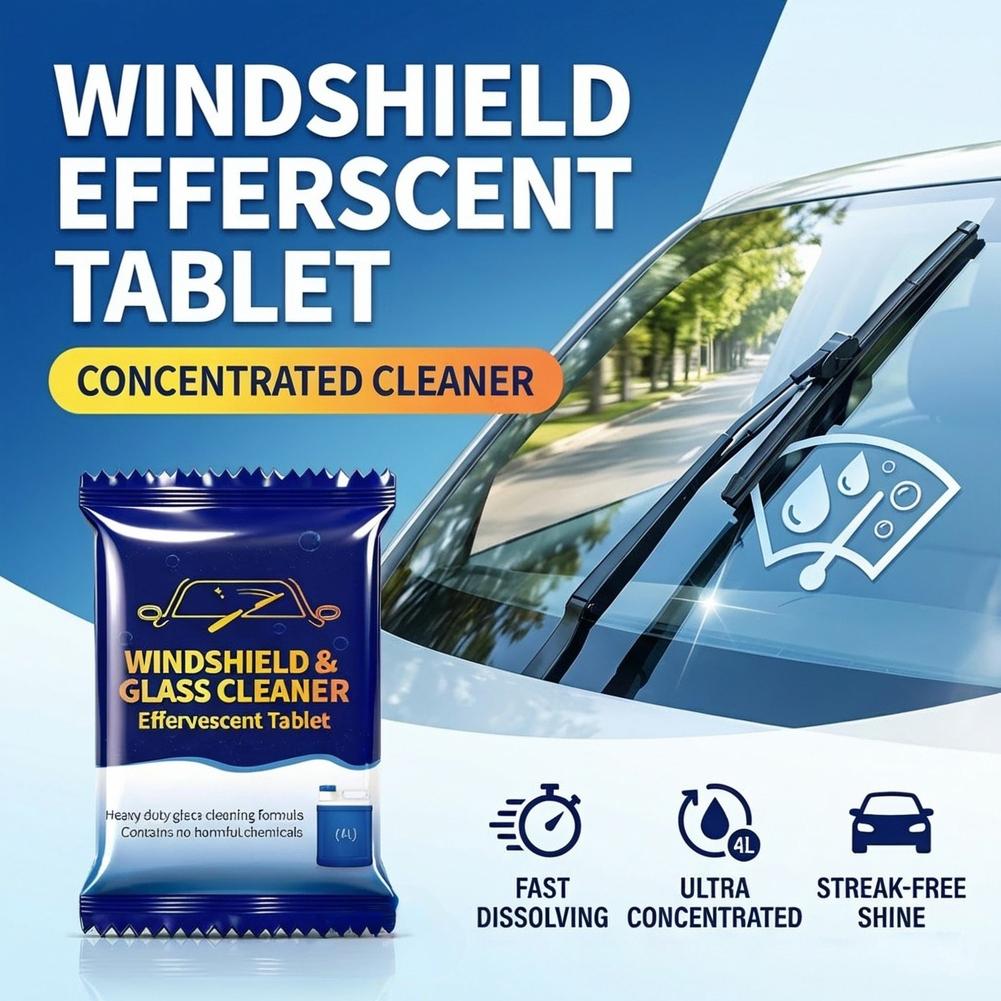 車のフロントガラス洗浄発泡錠 強力油膜除去剤 糸くずの出ない - Glass Cleaner Streak のレビューと価格