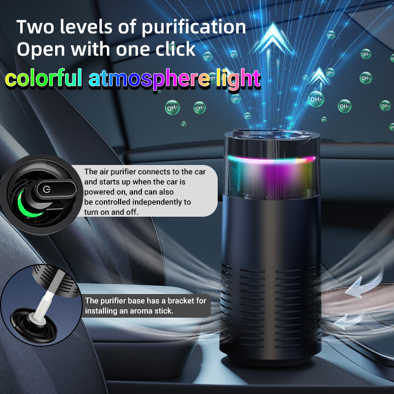 アロマセラピースティック付きミニ空気清浄機 真のHEPAフィ - Odor Eliminator Car のレビューと価格
