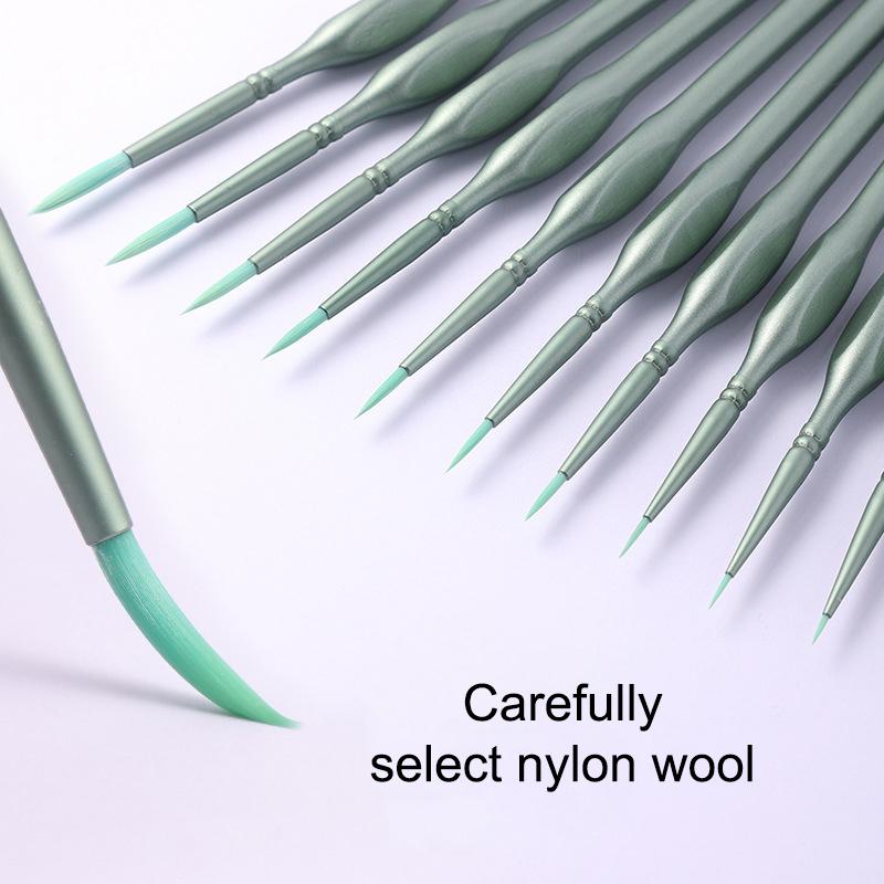 11 個ミニチュアディテールペイントブラシセットナイロン毛ラ - Detailing Brush Set のレビューと価格