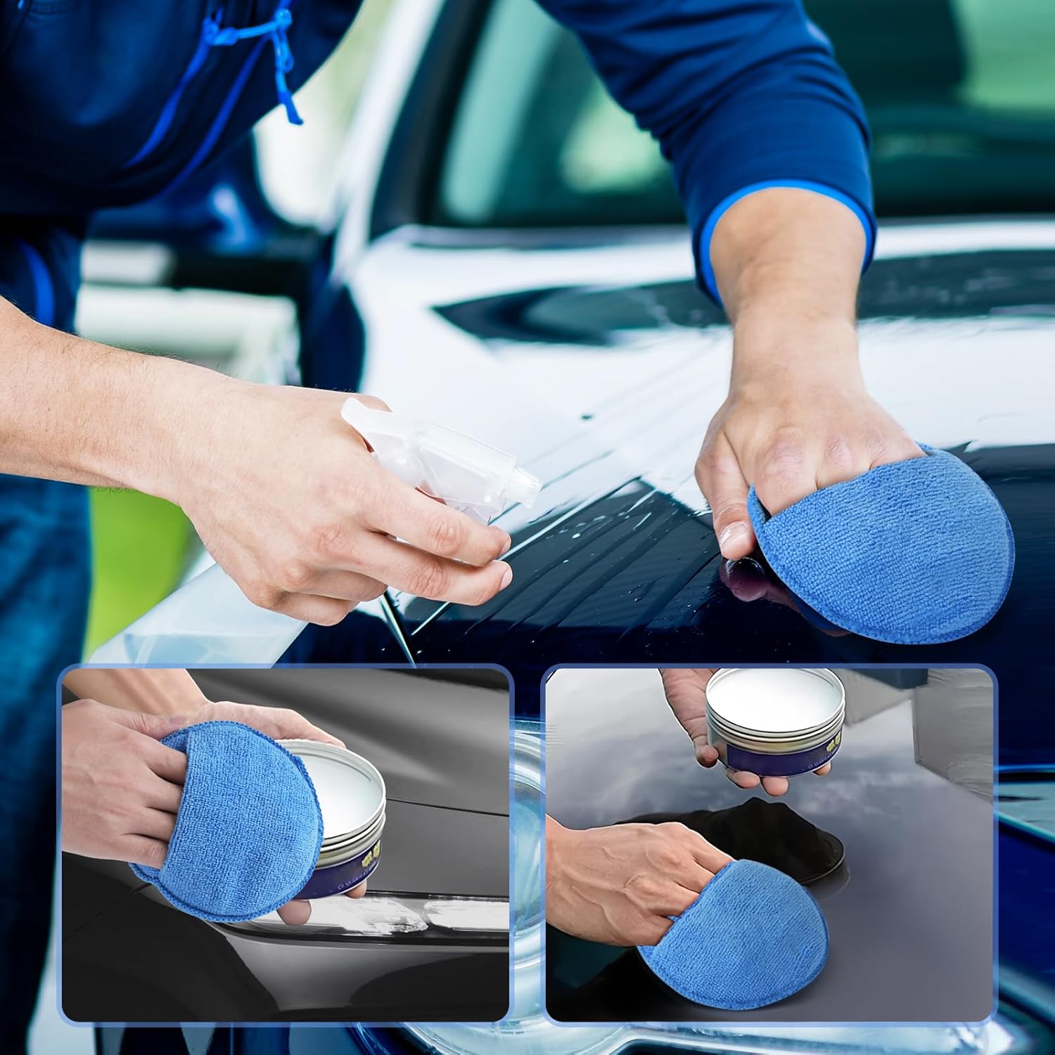 自動洗浄スポンジブラシワックスアプリケーターパッド車用ワック - Wax Applicator Pad のレビューと価格