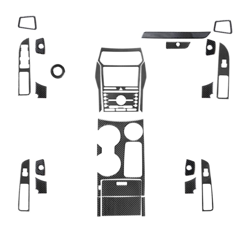 フォード用カーボンファイバー装飾ステッカー,車両中央制御ナビ - Interior Detailing Kit のレビューと価格