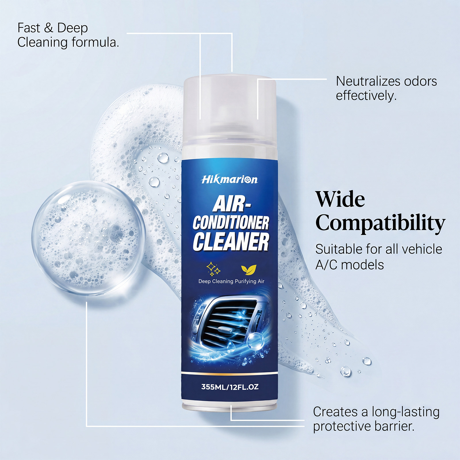 車のエアコンクリーナースプレー、ほこりや汚れを素早く除去、防 - Odor Eliminator Car のレビューと価格