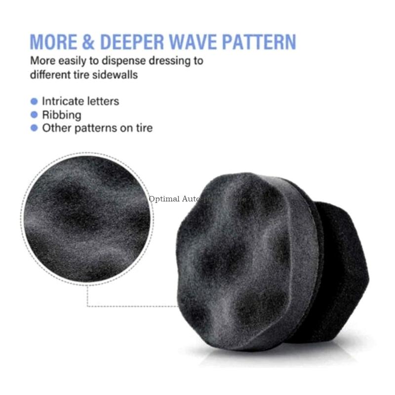ウールブレンドのカーワックスアプリケータースポンジ4個パック - Wax Applicator Pad のレビューと価格