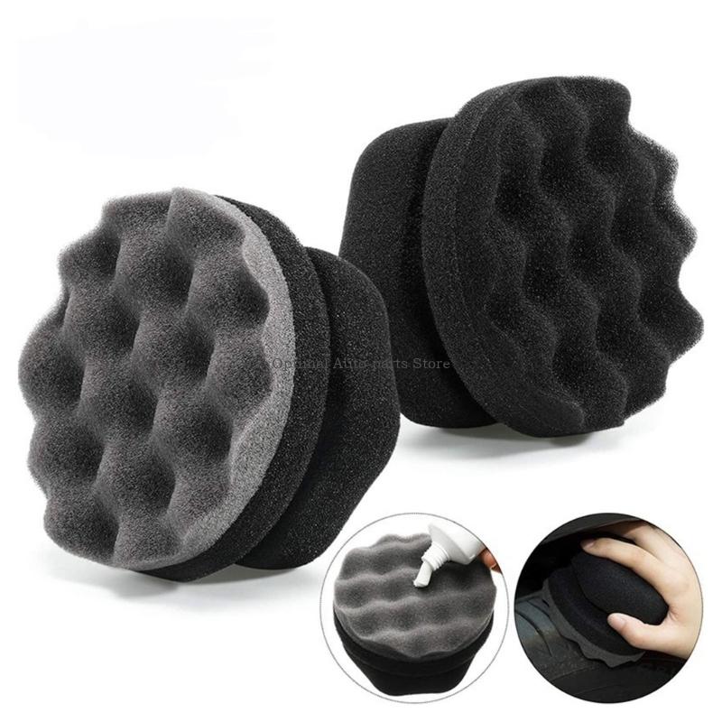 ウールブレンドのカーワックスアプリケータースポンジ4個パック - Wax Applicator Pad のレビューと価格